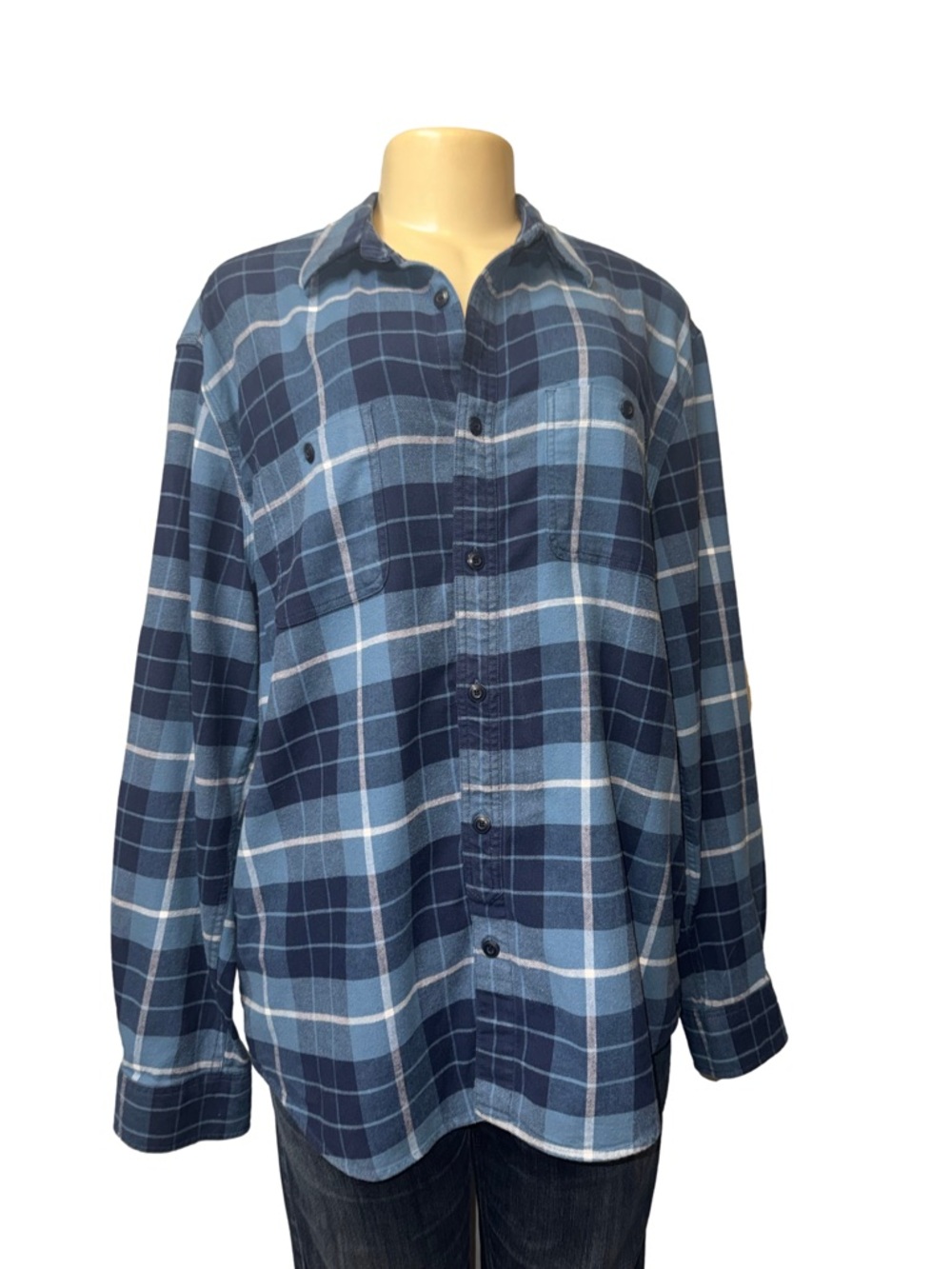 Lucky Brand Blue Plaid Button-Down Shirt